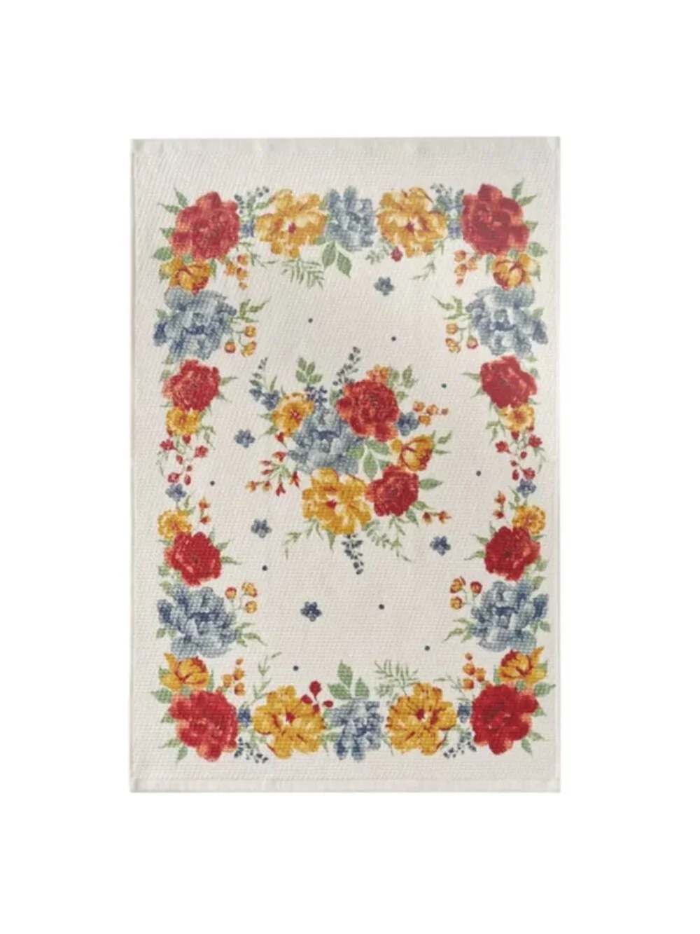 The Woman Pioneer Home Delilah Floral Cotton Set of 4 Woven Kitchen Tea Towels